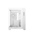DeepCool Számítógépház - CG330 3F WH (fehér, ablakos, 3x12cm A-RGB, BTF, mATX, 2xUSB3.0, 1xUSB2.0)