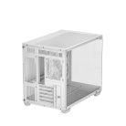 DeepCool Számítógépház - CG330 3F WH (fehér, ablakos, 3x12cm A-RGB, BTF, mATX, 2xUSB3.0, 1xUSB2.0)