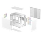 DeepCool Számítógépház - CG330 3F WH (fehér, ablakos, 3x12cm A-RGB, BTF, mATX, 2xUSB3.0, 1xUSB2.0)