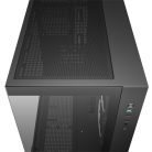 DeepCool Számítógépház - CG330 3F (fekete, ablakos, 3x12cm A-RGB, BTF, mATX, 2xUSB3.0, 1xUSB2.0)