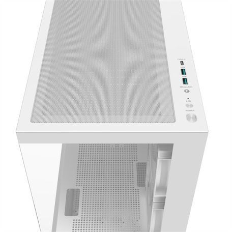 DeepCool Számítógépház - CG380 3F WH (fehér, ablakos, 3x12cm A-RGB, BTF, mATX, 2xUSB3.0, 1xUSB2.0)
