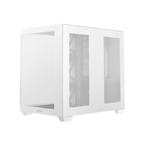 DeepCool Számítógépház - CG530 4F WH (fehér, ablakos, 4x12cm A-RGB, BTF, ATX, 2xUSB3.0, 1xUSB2.0)
