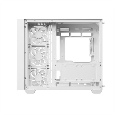 DeepCool Számítógépház - CG530U 4F WH (fehér, ablakos, 4x12cm A-RGB, BTF, ATX, 2xUSB3.0, 1xUSB2.0)