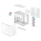 DeepCool Számítógépház - CG530U 4F WH (fehér, ablakos, 4x12cm A-RGB, BTF, ATX, 2xUSB3.0, 1xUSB2.0)