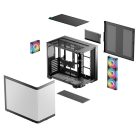 DeepCool Számítógépház - CG530U 4F (fekete, ablakos, 4x12cm A-RGB, BTF, ATX, 2xUSB3.0, 1xUSB2.0)