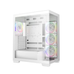   DeepCool Számítógépház - CG580 4F WH V2 (fehér, ablakos, 4x12cm A-RGB, BTF, ATX, 2xUSB3.0, 1xUSB2.0)