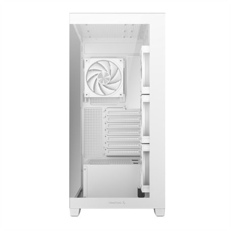 DeepCool Számítógépház - CG580 4F WH V2 (fehér, ablakos, 4x12cm A-RGB, BTF, ATX, 2xUSB3.0, 1xUSB2.0)