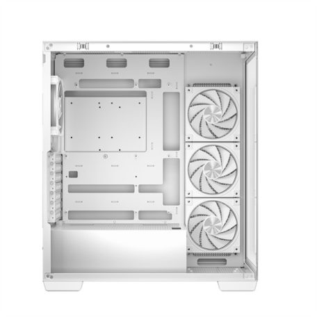 DeepCool Számítógépház - CG580 4F WH V2 (fehér, ablakos, 4x12cm A-RGB, BTF, ATX, 2xUSB3.0, 1xUSB2.0)