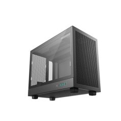   DeepCool Számítógépház - CH160 PLUS (fekete, mATX, 2xUSB3.0, Type-C, fekete)
