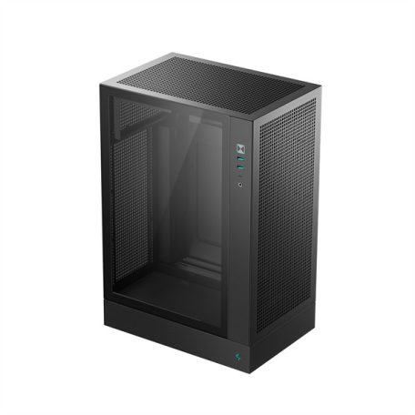 DeepCool Számítógépház - CH170 PLUS (Micro-ATX/Mini-ITX, 2xUSB3.0, Type-C, fekete)