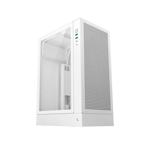 DeepCool Számítógépház - CH170 PLUS WH (Micro-ATX/Mini-ITX, 2xUSB3.0, Type-C, fehér)