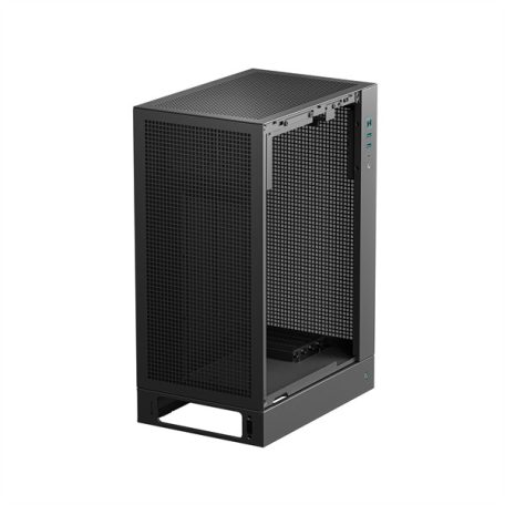 DeepCool Számítógépház - CH170 PLUS (Micro-ATX/Mini-ITX, 2xUSB3.0, Type-C, fekete)
