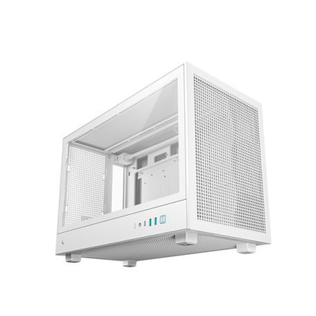 DeepCool Számítógépház - CH260 WH (fekete, Mini-ITX/Micro ATX (BTF), 2xUSB3.0, Type-C, fehér)