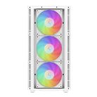 DeepCool Számítógépház - CH560 WH (fehér, 3x14cm + 1x12  A-RGB ventilllátor, E-ATX, 2xUSB3.0)