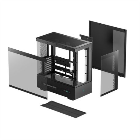 DeepCool Számítógépház - CH690 DIGITAL (fekete, ATX, 1xUSB-C, 2xUSB3.0)