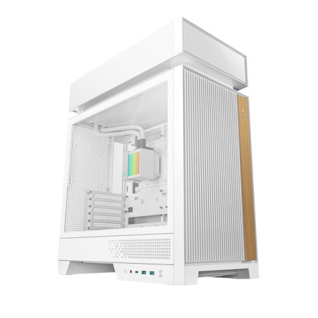 DeepCool Számítógépház - CL6600 WH (fehér, 1x360cm AIO vízhűtés,  2x120mm A-RGB, ATX, 2xUSB3.0, 1xUSB-C)
