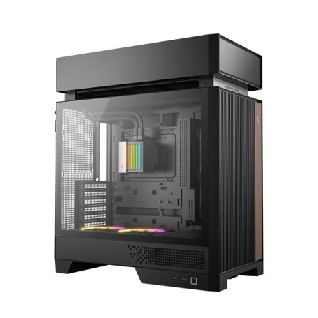 DeepCool Számítógépház - CL6600 (fekete, 1x360cm AIO vízhűtés, 2x120mm A-RGB, ATX, 2xUSB3.0, 1xUSB-C)