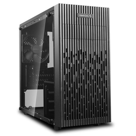 DeepCool Számítógépház - MATREXX 30 (fekete, fekete belső, ablakos, 1x12cm ventilátor, mATX, 1xUSB3.0, 1xUSB2.0)