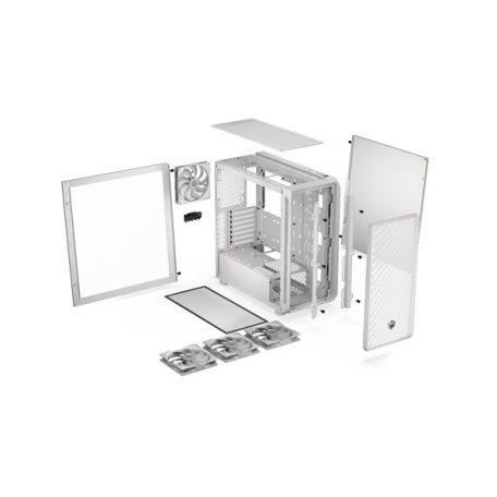 Endorfy Számítógépház - Arx 700 White ARGB (ATX /micro ATX/ITX, 1xUSB-C, 2xUSB3.0, 4x14cm LED ventilátor, ablak, fehér)