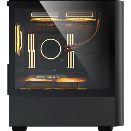 Formula Számítógépház - Air Mesh G3 Black (fekete, ablakos, 1x12cm venti, mATX, 1xUSB3.0, 2xUSB2.0)