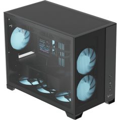   Formula Számítógépház - Air Mesh G6 Black (fekete, ablakos, mATX, 1xUSB3.0, 1xType-C)