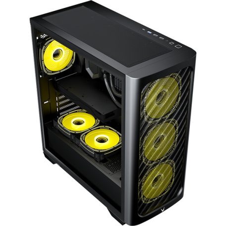 Formula Számítógépház - Air Power G3 Black (fekete, ablakos, 4x12cm venti, ATX, 1xUSB3.0, 2xUSB2.0)