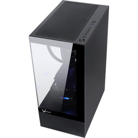 Formula Számítógépház - Crystal Z1+ Black ARGB (fekete, ablakos, ATX, 3x12cm venti, 1xUSB3.0, 1xUSB2.0, 1xType-C)
