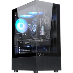   Formula Számítógépház - Crystal Z1 Black (fekete, ablakos, ATX, 1xUSB3.0, 1xUSB2.0, 1xType-C)