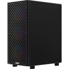   Formula Számítógépház - Mana Dynamic Black (fekete, ablakos, 4x12cm venti, ATX, 2xUSB3.0, 1xType-C)