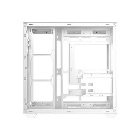 ID-Cooling Számítógépház - VIEW 510 WH (ablakos, venti nélkül, BTF, ATX, USB3.0, 1xUSB-C, fehér)