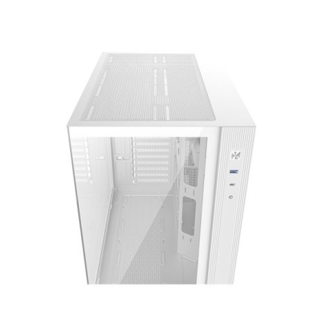 ID-Cooling Számítógépház - VIEW 510 WH (ablakos, venti nélkül, BTF, ATX, USB3.0, 1xUSB-C, fehér)