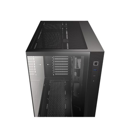 ID-Cooling Számítógépház - VIEW 510 (ablakos, venti nélkül, BTF, ATX, USB3.0, 1xUSB-C, fekete)