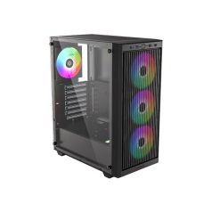   ID-Cooling Számítógépház - WARE 310 ARGB (ablakos, 4x12cm A-RGB, ATX, USB3.0, 1xUSB-C, 1xUSB2.0, fekete)