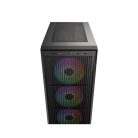 ID-Cooling Számítógépház - WARE 310 ARGB (ablakos, 4x12cm A-RGB, ATX, USB3.0, 1xUSB-C, 1xUSB2.0, fekete)