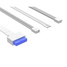 ID-Cooling Számítógépház - WARE 510 WH (ablakos, venti nélkül, ATX, USB3.0, 1xUSB-C, 1xUSB2.0, fehér)