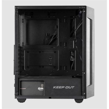 KEEP OUT Számítógépház - XC-200 MESH (fekete, ablakos, 3x12cm RGB venti, ATX, 2xUSB2.0, 1xUSB3.0)
