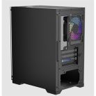 KEEP OUT Számítógépház - XC-201 GLASS (fekete, ablakos, 4x12cm ARGB venti, microATX, 1xUSB2.0, 1xUSB3.0)