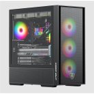 KEEP OUT Számítógépház - XC-805 MESH (fekete, ablakos, 6x12cm ARGB venti, microATX, 2xUSB2.0, 2xUSB3.0)