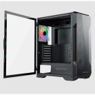 KEEP OUT Számítógépház - XC-901 PRO (fekete, ablakos, 4x12cm ARGB venti, microATX,  1xUSB3.0, 1xType-C)