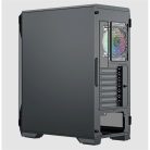 KEEP OUT Számítógépház - XC-901 PRO (fekete, ablakos, 4x12cm ARGB venti, microATX,  1xUSB3.0, 1xType-C)