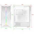 Spirit of Gamer Számítógépház - CLONE 3 White (fekete, ablakos, 2x12cm ventilátor, alsó táp,  ATX, 1xUSB3.0, 2xUSB2.0)