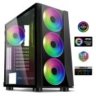 Spirit of Gamer Számítógépház - GHOST III RGB (fekete, ablakos, 4x12cm ventilátor, ATX, mATX, 2xUSB3.0, 1xUSB2.0)