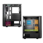 Spirit of Gamer Számítógépház - GHOST III RGB (fekete, ablakos, 4x12cm ventilátor, ATX, mATX, 2xUSB3.0, 1xUSB2.0)