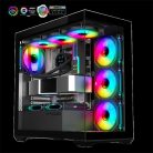 Spirit of Gamer Számítógépház - SPARK Black (fekete, ablakos, 6x12cm ventilátor, alsó táp,  ATX, 2xUSB3.0, 1xUSB-C)