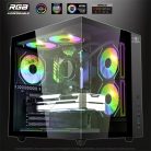 Spirit of Gamer Számítógépház - BANDIT GT (fekete, ablakos, 3x12cm ventilátor, alsó táp,  ATX, 1x USB-C, 3x USB-A)