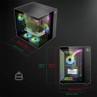 Spirit of Gamer Számítógépház - BANDIT GT (fekete, ablakos, 3x12cm ventilátor, alsó táp,  ATX, 1x USB-C, 3x USB-A)