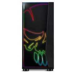  Spirit of Gamer Számítógépház - GHOST ONE RGB (fekete, ablakos, 2x12cm ventilátor, ATX, mATX, 2xUSB3.0, 1xUSB2.0)