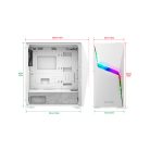 Spirit of Gamer Számítógépház - CLONE 4 White (fekete, ablakos, 2x12cm ventilátor, alsó táp,  ATX, 1xUSB3.0, 2xUSB2.0)