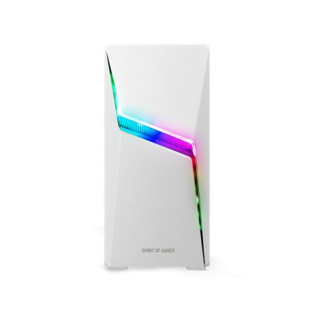Spirit of Gamer Számítógépház - CLONE 4 White (fekete, ablakos, 2x12cm ventilátor, alsó táp,  ATX, 1xUSB3.0, 2xUSB2.0)