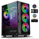 Spirit of Gamer Számítógépház - Rogue VII RGB (fekete, ablakos, 6x12cm ventilátor, alsó táp,  mATX, 1xUSB3.0, 2xUSB2.0)